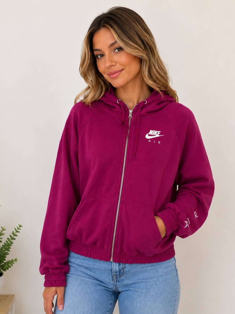 Nike Sportswear Air Women's Full-Zip Fleece Hoodie Cactus Flower